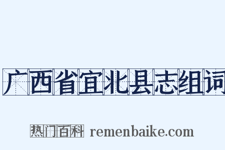 广西省宜北县志组词是什么意思的图片